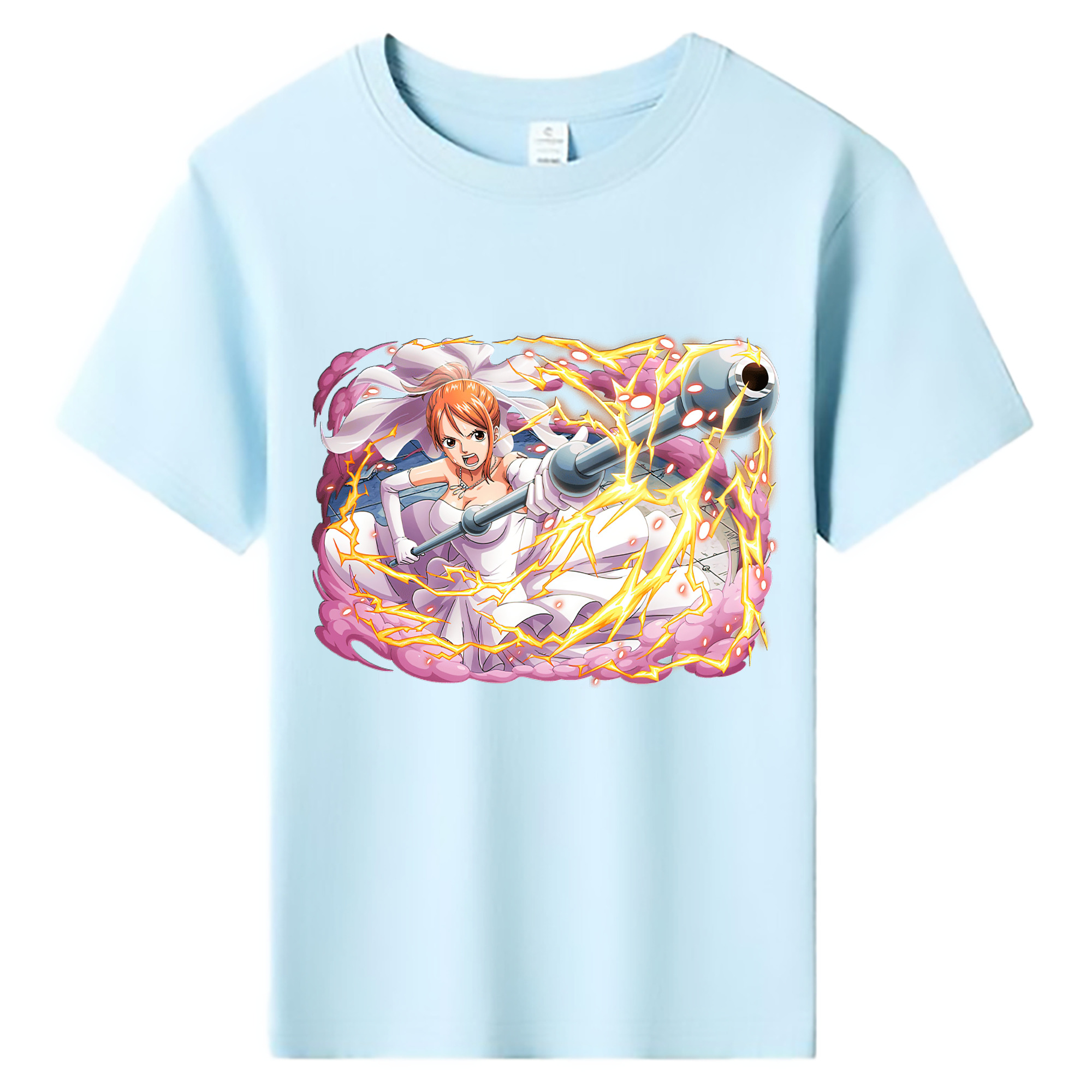 （画像用） ワンピース ナミ ONE PIECE Nami 綿100％キッズTシャツ（フロントプリント）